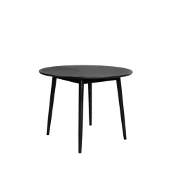 Housecraft Fabio Eettafel Rond Hout 100 cm Zwart