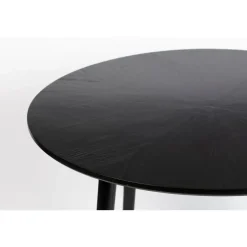 Housecraft Fabio Eettafel Rond Hout 100 cm Zwart