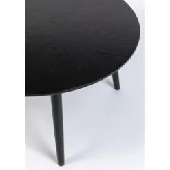 Housecraft Fabio Eettafel Rond Hout 120 cm Zwart
