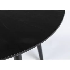 Housecraft Fabio Eettafel Rond Hout 120 cm Zwart