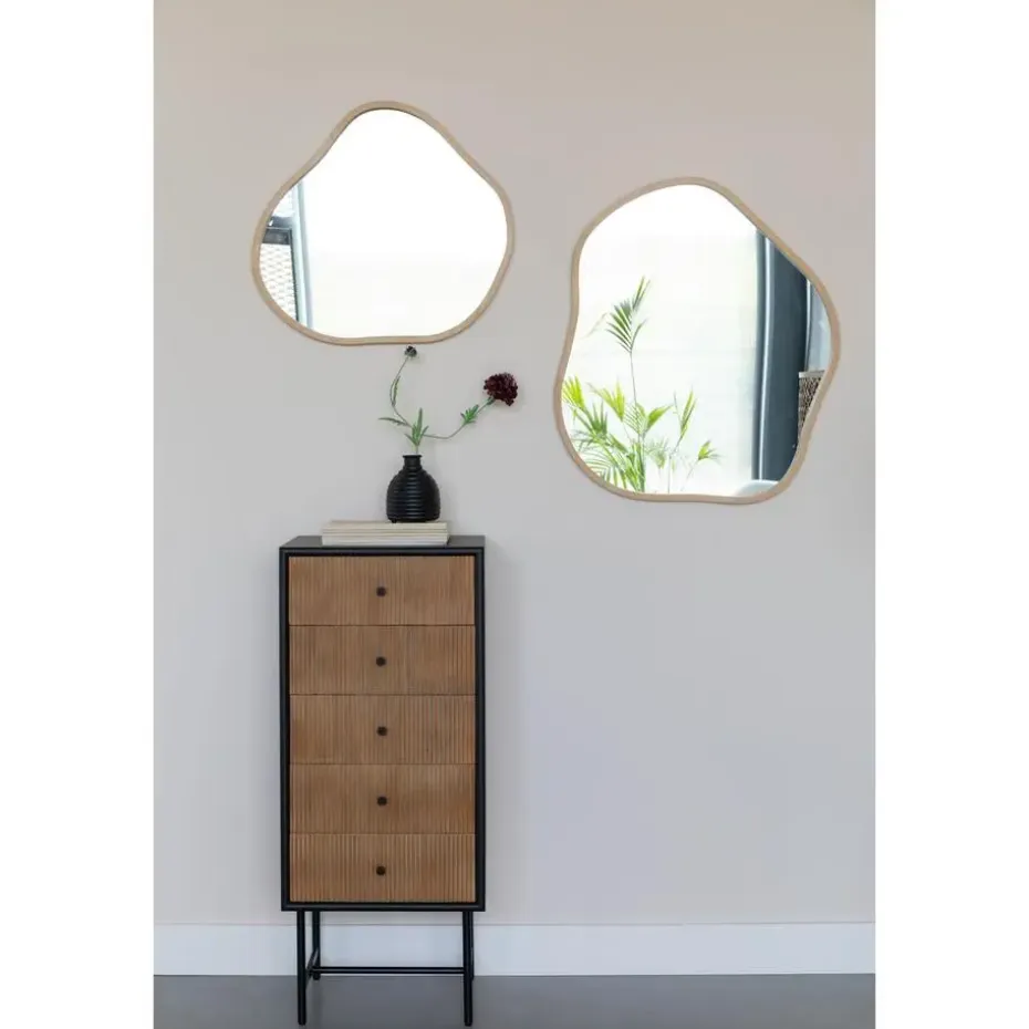 Housecraft Living Coztilla Kast/ Opbergkast Hoog Zwart/ Bruin