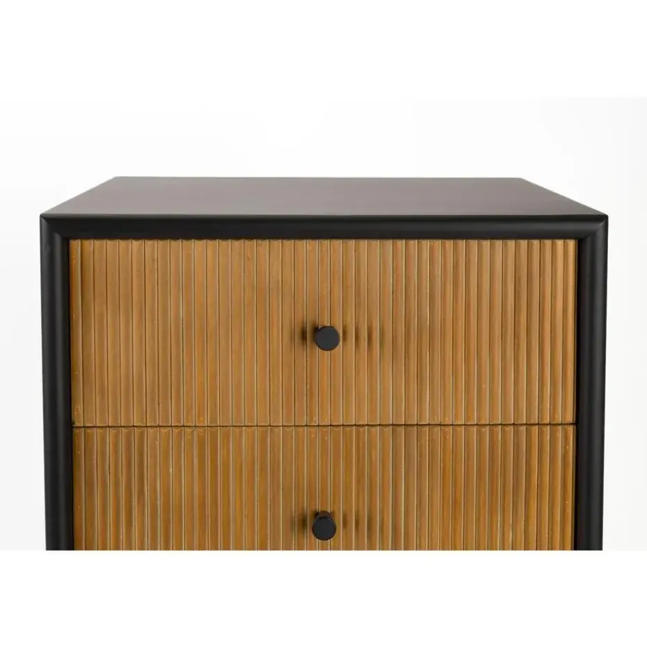 Housecraft Living Coztilla Kast/ Opbergkast Hoog Zwart/ Bruin