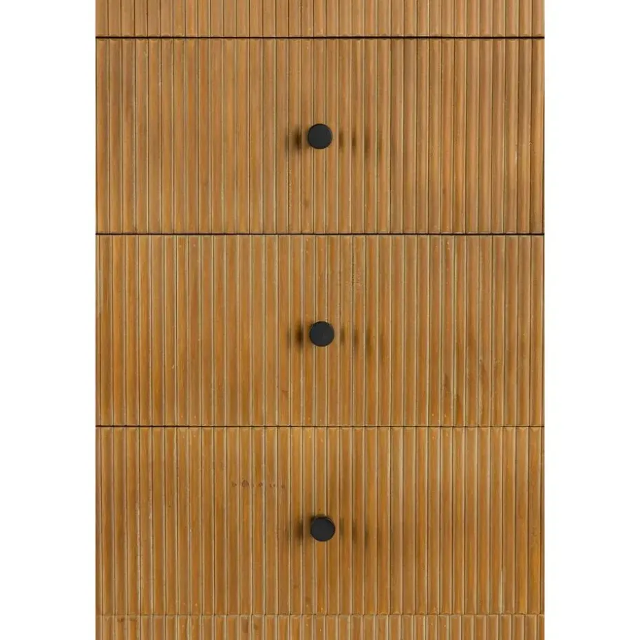 Housecraft Living Coztilla Kast/ Opbergkast Hoog Zwart/ Bruin