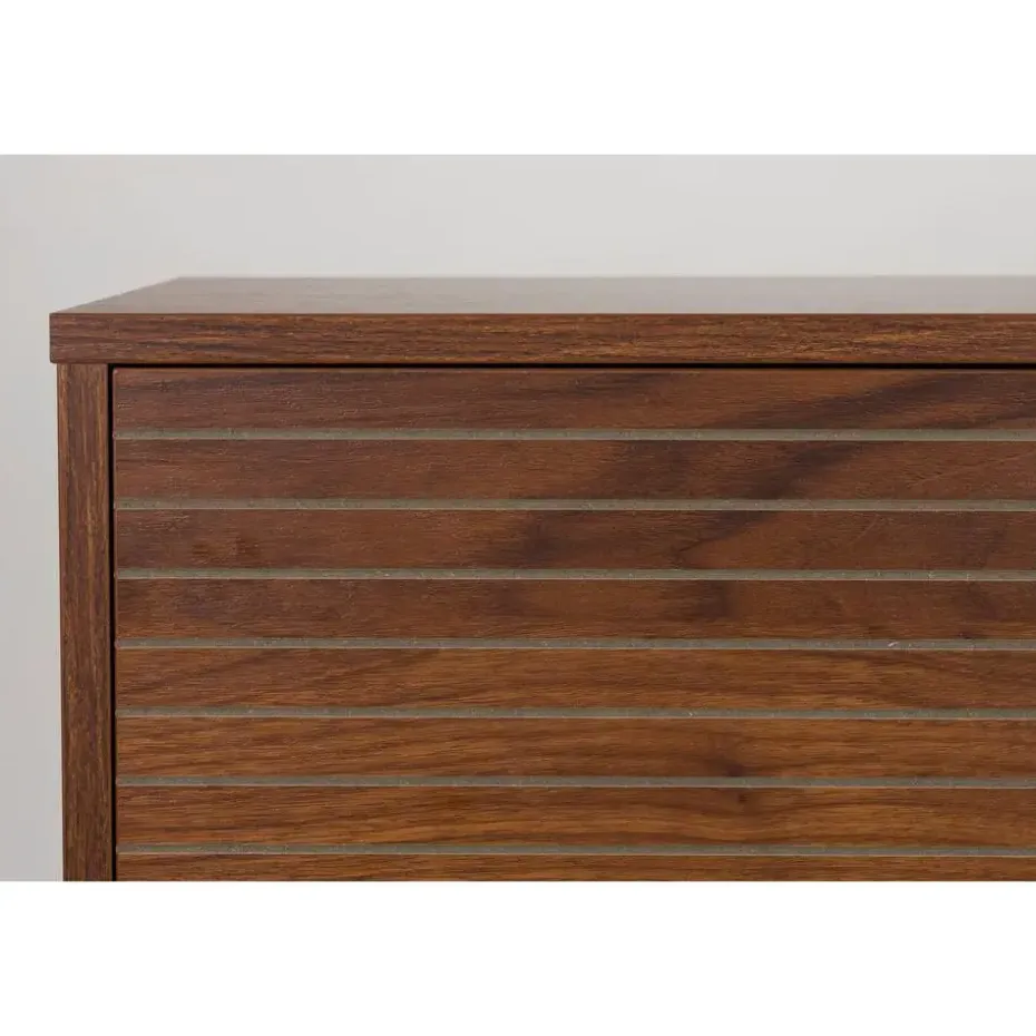 Housecraft Living Flux Opbergkast Laag Walnoot - Bruin