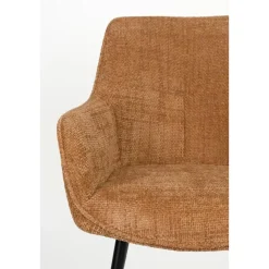 Housecraft Living Jez Eetkamerstoelen met armleuning Oranje - Set van 2