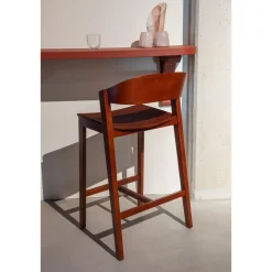 Housecraft Living Wooz Barkruk 65 cm Eikenhout Walnoot bruin