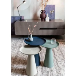 Housecraft Ringar Bijzettafel Rond Metaal 39,5x39,5 cm (L) Blauw