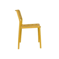 Housecraft Serra Tuinstoel/ Eetkamerstoelen Kunststof Geel - Set van 4