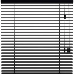 Houten jaloezie 50mm - zwart (15012)