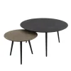 Hoyz - Salontafel Metallic - Rond - Grijs - Set van 2