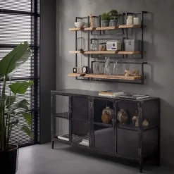 Hoyz - Wandplank Edge - 20cm - Acaciahout - Bruin