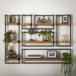 Hoyz - Wandplank Edge - 30cm - Acaciahout - Bruin