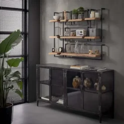 Hoyz - Wandplank Edge - 30cm - Acaciahout - Bruin