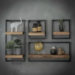 Hoyz - Wandplank Edge - 30cm - Acaciahout - Bruin