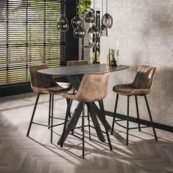 Hoyz Collection - Bartafel Kruisframe Deens Ovaal - 3D Zwart Bruin