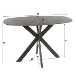 Hoyz Collection - Bartafel Kruisframe Deens Ovaal - 3D Zwart Bruin