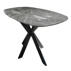 Hoyz Collection - Bartafel Kruisframe Deens Ovaal - 3D Zwart Bruin