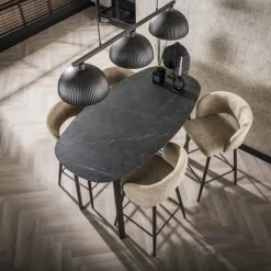 Hoyz Collection - Bartafel Deens Ovaal - 3D Zwart Bruin