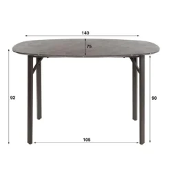 Hoyz Collection - Bartafel Deens Ovaal - 3D Zwart Bruin