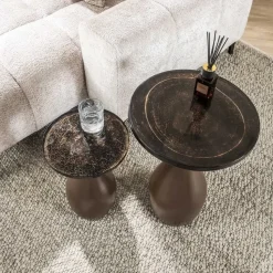 Hoyz Collection - Bijzettafel Eclipse Druppel S - Koper Antiek Finish