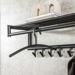 Hoyz Collection - Garderobehanger Ronde Buis - Gun Metal - 6 Stuks