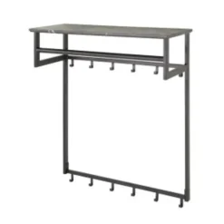 Hoyz Collection - Kapstok Roede 12 Haaks - 3D Zwart Grijs