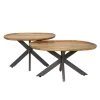 Hoyz Collection - Salontafel Spider - Massief Acacia Naturel - Set van 2