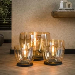 Hoyz Collection - Vloerlamp UP L - Amberkleurig Glas - Ø29