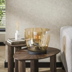 Hoyz Collection - Vloerlamp UP L - Amberkleurig Glas - Ø29