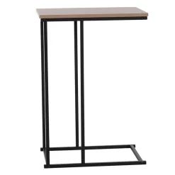 H&S Collection Bijzettafel - zwart/bruin - 40 x 26 x 58 cm