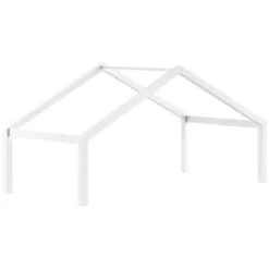 Huisbed Forrest 90x200cm met bedhekje en bedlade - wit beukenhout