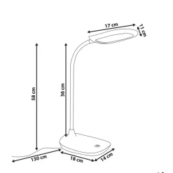 HYDRA - Bureaulamp LED - Blauw - Synthetisch materiaal