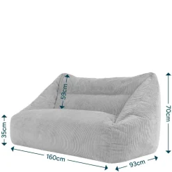 icon - Cecilia Zitzak Bank - Ribfluweel - Grijs