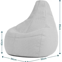 icon - Dalton XL Zitzak Fauteuil - Gaming - Marineblauw