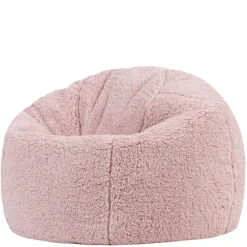 icon - Kingston Kinderzitzak Stoel - Fluffy Pluche Teddy - Oud roze