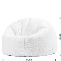 icon - Kingston Kinderzitzak Stoel - Fluffy Pluche Teddy - Oud roze