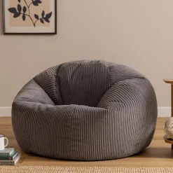 icon - Kingston XL Zitzak Fauteuil - Ribfluweel - Houtskool