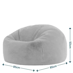 icon - Kingston Zitzak Fauteuil - Fluffy Pluche Imitatiebont - Crème