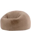 icon - Kingston Zitzak Fauteuil - Fluffy Pluche Imitatiebont - Mocha