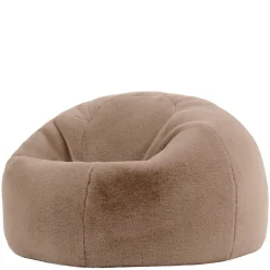 icon - Kingston Zitzak Fauteuil - Fluffy Pluche Imitatiebont - Mocha
