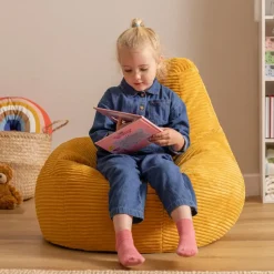 icon Kinderzitzakken Dalton - Corduroy Zitzak - Geel