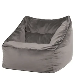 icon Zitzack Natalia - Fluwelen Zitzakfauteuil - Houtskool