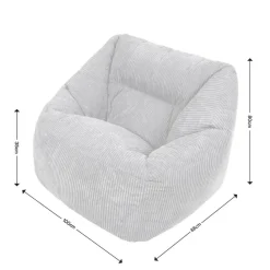 icon Zitzack Natalia - Fluwelen Zitzakfauteuil - Houtskool