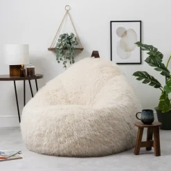 icon Zitzak Cocoon - Zitzak van Imitatiebont - Wit