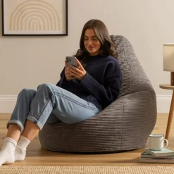 icon Zitzak Dalton - Corduroy Zitzak Volwassenen - Houtskool