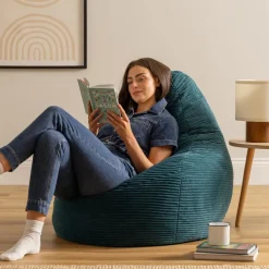 icon Zitzak Dalton - Corduroy Zitzak Volwassenen - Blauwgroen