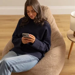 icon Zitzak Dalton - Corduroy Zitzak Volwassenen - Mokka