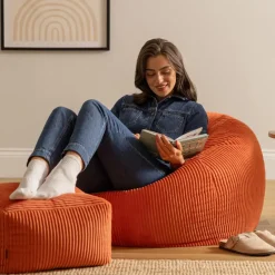 icon Zitzak en Poef Kingston - Corduroy Zitzak - Oranje