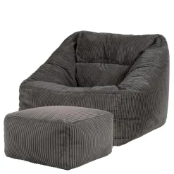 icon Zitzak en Poef Natalia - Corduroy Zitzak - Houtskool