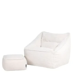 icon Zitzak en Poef Natalia - Fleece Zitzak Fauteuil - Crème